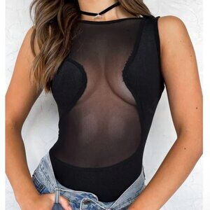NEW WHITE FOX Wild For The Night Bodysuit - Black